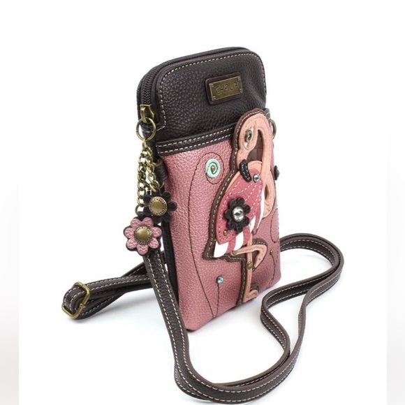 Chala PINK FLAMINGO Cellphone Crossbody Purse - Picture 2 of 6